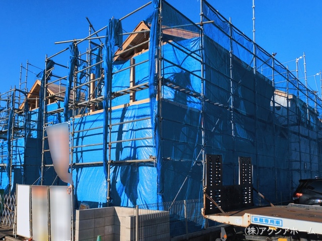 埼玉県所沢市東狭山ケ丘３丁目の新築戸建て上棟写真 2026年3月10日撮影