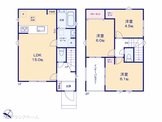 新築戸建て 所沢市和ケ原1丁目01期 1号棟 間取図
