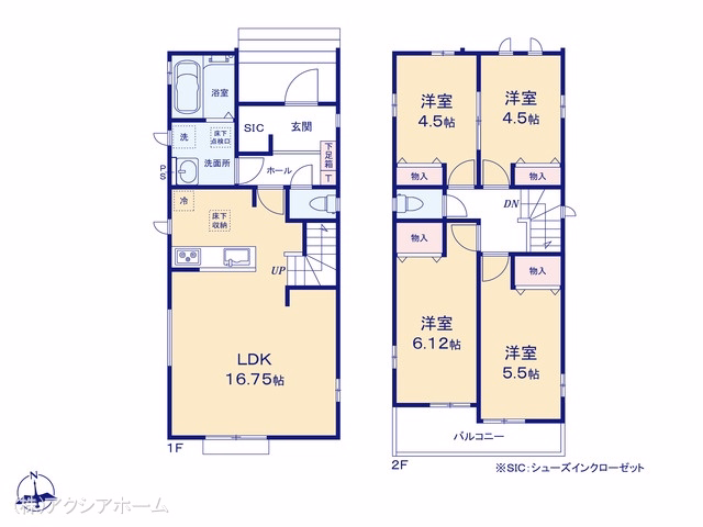 所沢市中新井3丁目（戸建）A 間取図
