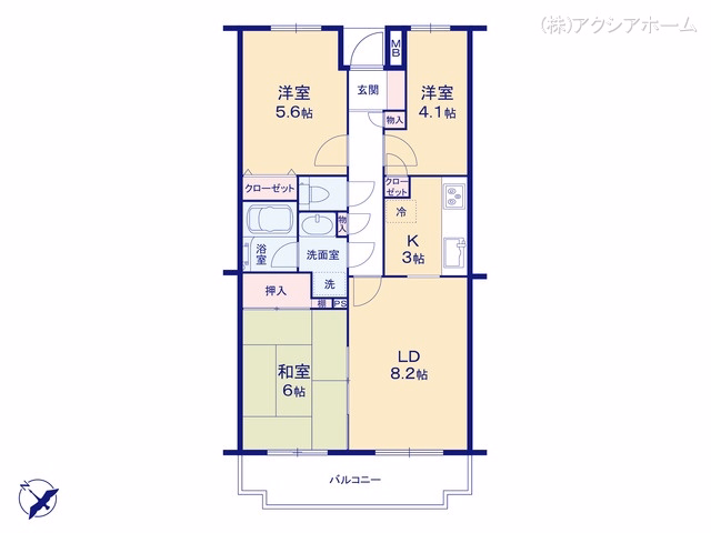 中古マンション ステイツ新所沢 間取図