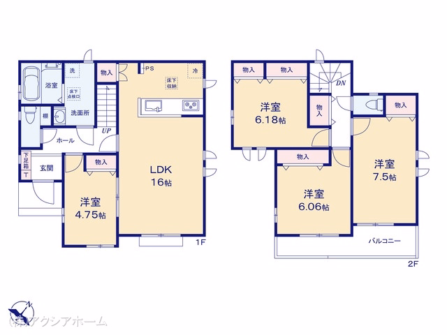 入間市小谷田1丁目（戸建）E 間取図