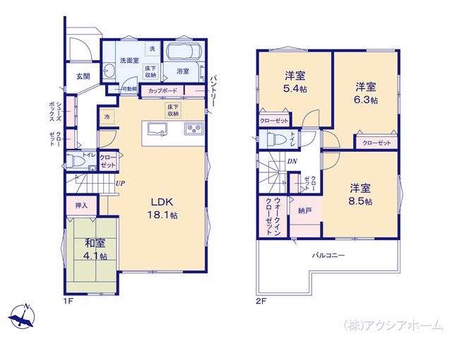 所沢市東所沢2丁目（戸建） 間取図