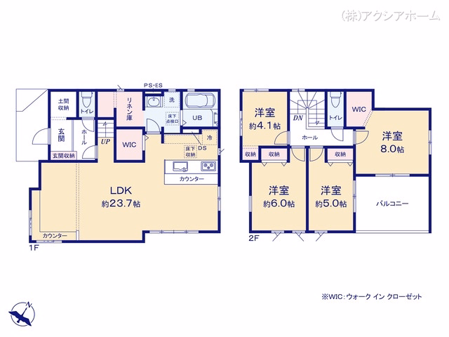 所沢市狭山ケ丘2丁目（戸建）01 間取図
