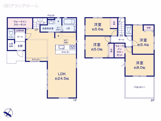 所沢市狭山ケ丘2丁目（戸建）02 間取図
