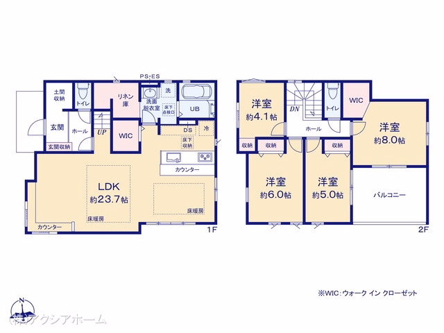 所沢市東狭山ケ丘2丁目（戸建）01 間取図