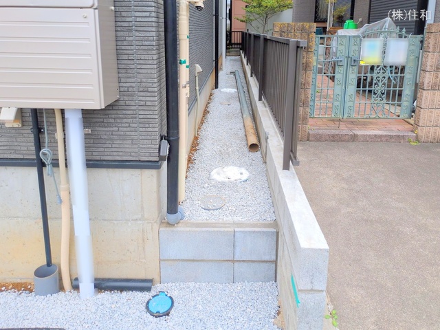 埼玉県ふじみ野市元福岡1丁目の新築戸建て外構写真 2025年4月23日撮影