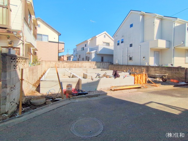 埼玉県ふじみ野市上福岡4丁目の新築戸建て基礎写真 2025年3月6日撮影