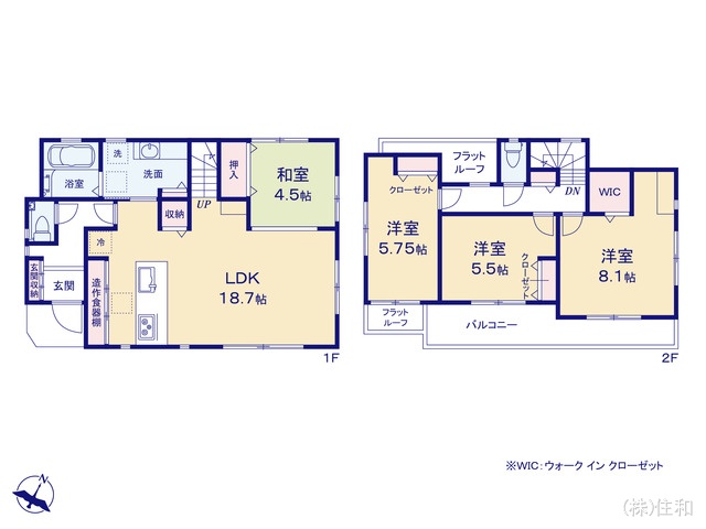 埼玉県ふじみ野市上福岡4丁目の新築戸建て 4LDK間取図 ※図面と異なる場合は現況を優先