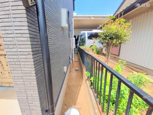 埼玉県入間郡三芳町大字藤久保の新築戸建て外構写真 2025年9月1日撮影