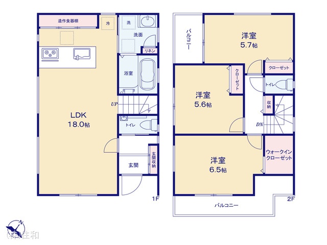 埼玉県入間郡三芳町大字藤久保の新築戸建て 3LDK間取図 ※図面と異なる場合は現況を優先