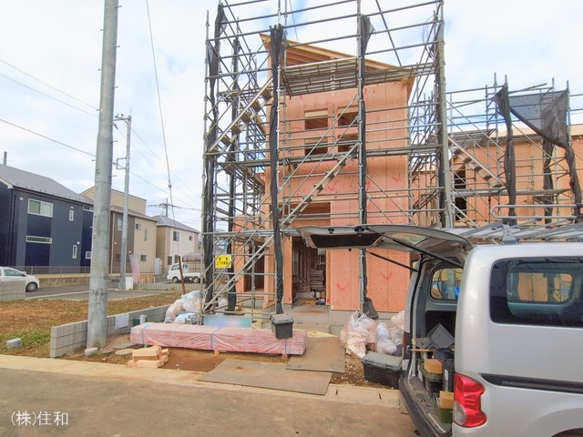 埼玉県朝霞市膝折町３丁目の新築戸建て上棟写真 2026年2月17日撮影