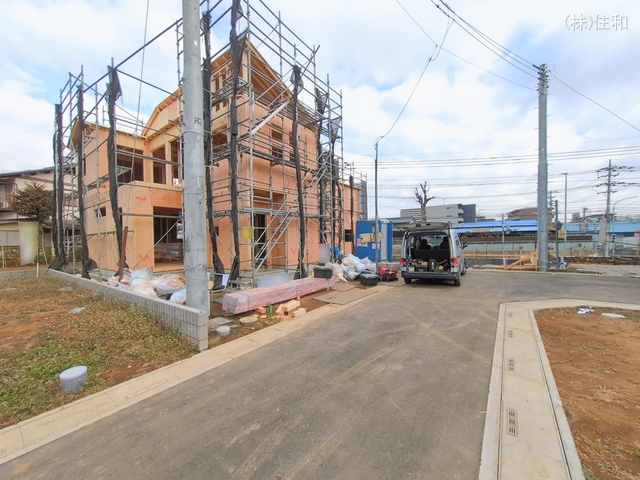 埼玉県朝霞市膝折町３丁目の新築戸建て上棟写真 2026年2月17日撮影