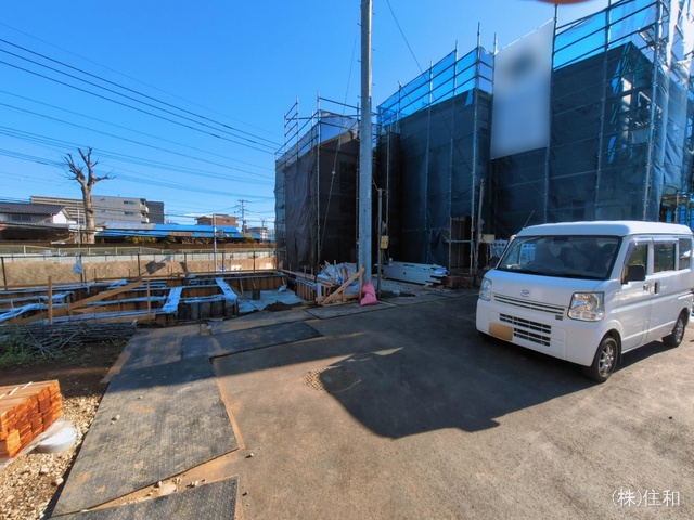 埼玉県朝霞市膝折町3丁目の新築戸建て上棟写真 2026年3月4日撮影