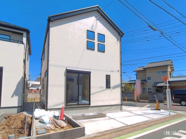 埼玉県富士見市上沢2丁目の新築戸建て外構写真 2026年4月2日撮影