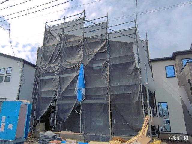埼玉県ふじみ野市上福岡５丁目の新築戸建てシート写真 2026年4月19日撮影