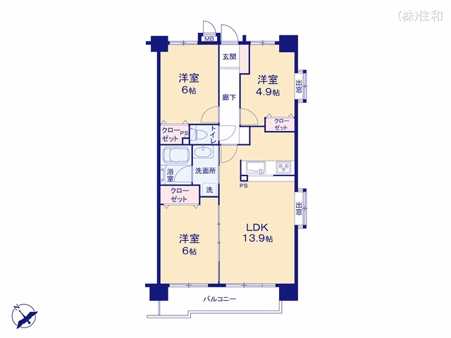 朝日パリオ上福岡 間取図