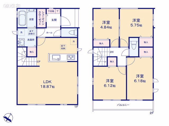 ふじみ野市南台2丁目(戸建)B 間取図