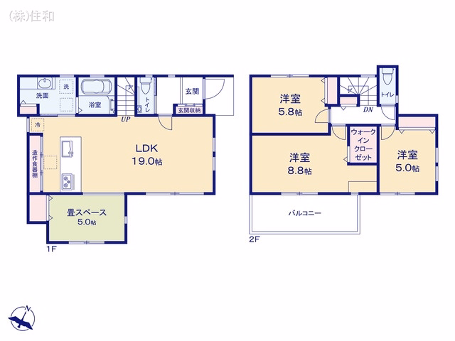 ふじみ野市駒西1丁目(戸建) 間取図