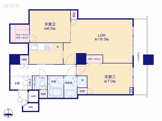 リズムタワー1 間取図