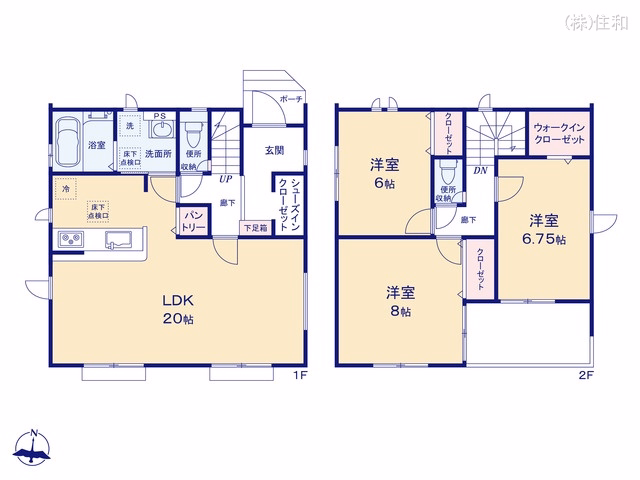 朝霞市浜崎4丁目(戸建)01 間取図
