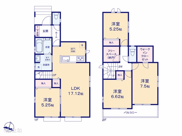 新築戸建て ふじみ野市上ノ原2丁目7番 A号棟 間取図