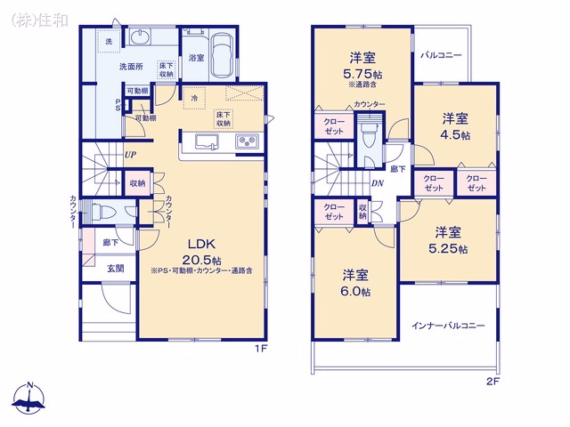新築戸建て 朝霞市栄町2丁目 3号棟 間取図