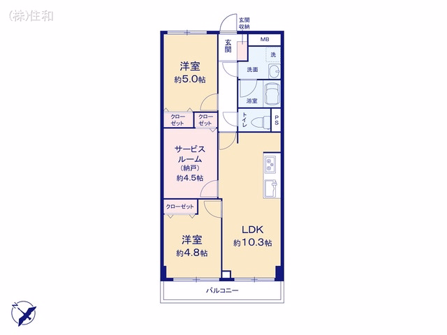みずほ台マンションA棟 間取図