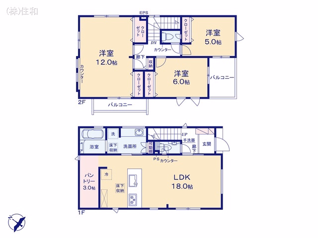 ふじみ野市大井2丁目(戸建)01 間取図
