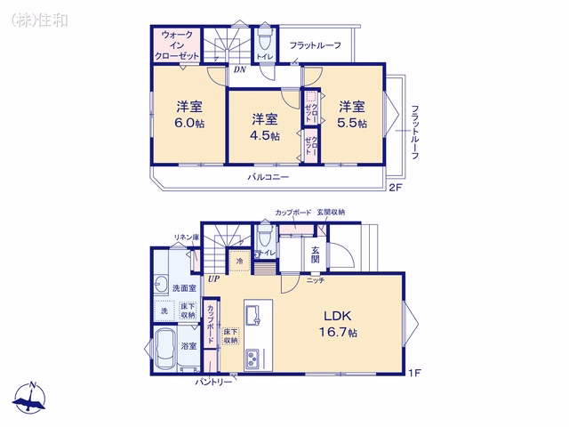 富士見市羽沢2丁目（戸建） 間取図