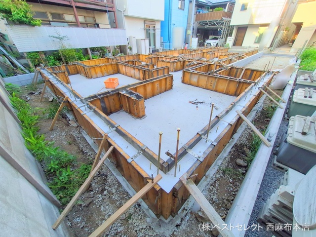 東京都大田区中央7丁目の新築戸建て基礎写真 2025年6月29日撮影