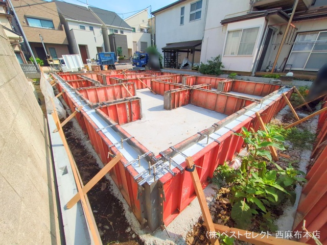 東京都大田区南久が原2丁目の新築戸建て基礎写真 2025年6月30日撮影
