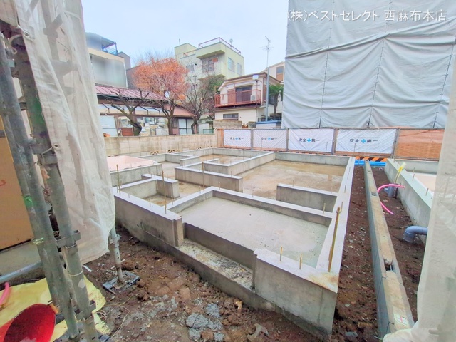 東京都大田区中央６丁目の新築戸建て基礎写真 2025年12月24日撮影