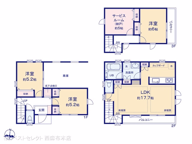 新築戸建て 赤塚新町2期 B号棟 間取図