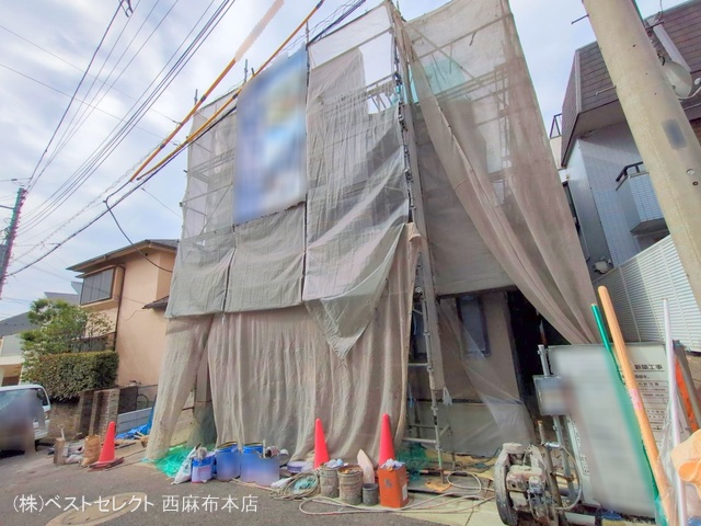 東京都目黒区柿の木坂３丁目の新築戸建てシート写真 2025年11月11日撮影