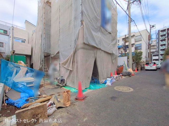 東京都目黒区柿の木坂３丁目の新築戸建て外構写真 2025年11月11日撮影