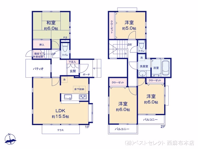 中古戸建て 杉並区桃井一丁目 間取図