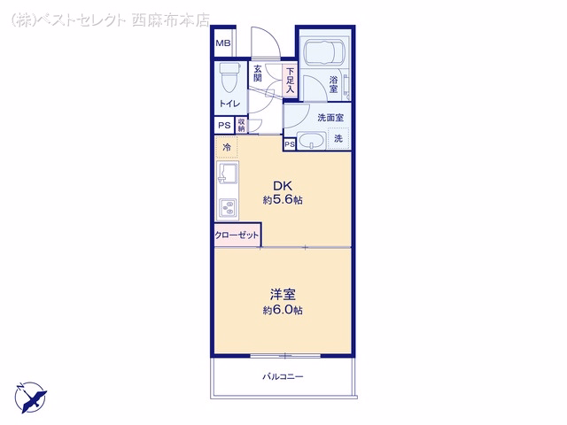 中古マンション ソフィアーレ代官山 間取図