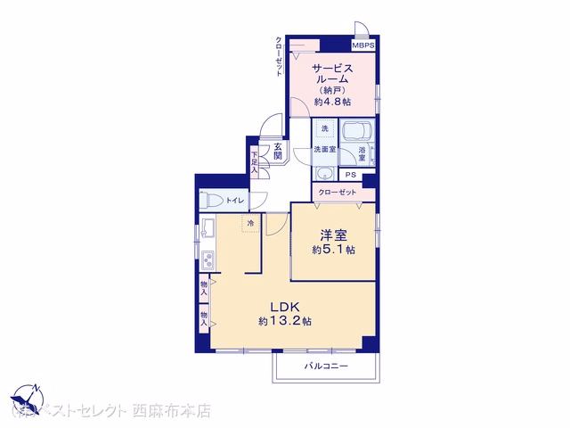 中古マンション モンテベルデ六義園 間取図