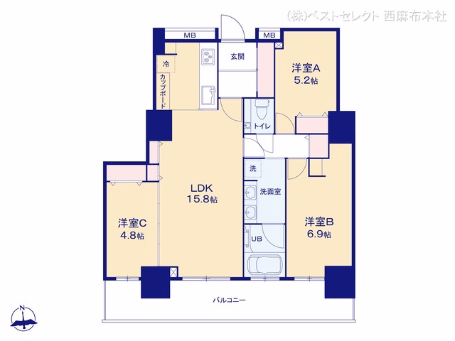 フェイバリッチタワー品川 間取図