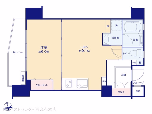 中古マンション グランドパーク池尻大橋 間取図