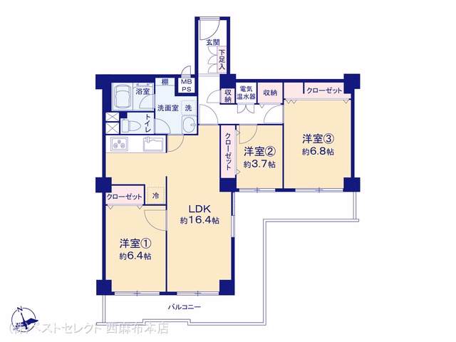 中古マンション 南馬込スカイハイツ 間取図