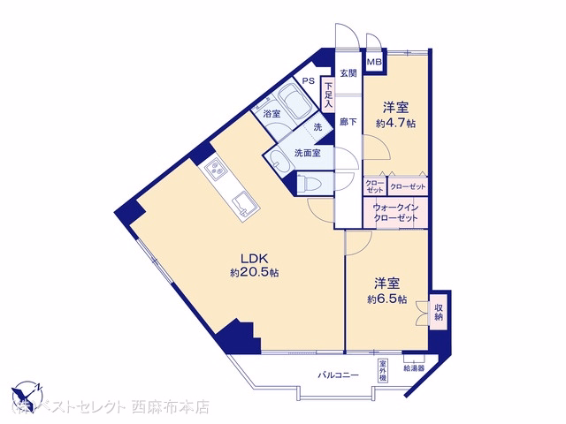 中古マンション 四谷ガーデニア 間取図