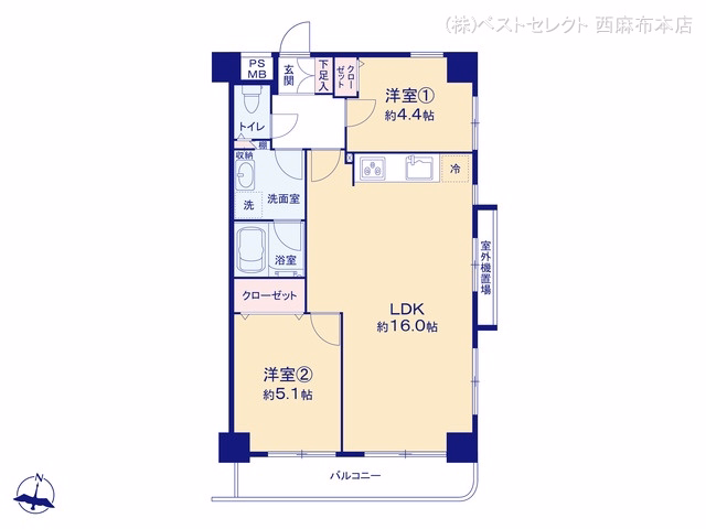 中古マンション ドムール江古田 間取図