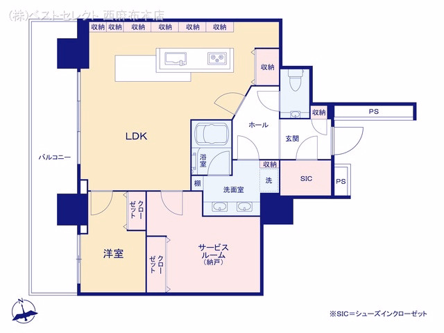 ベイクレストタワー 間取図
