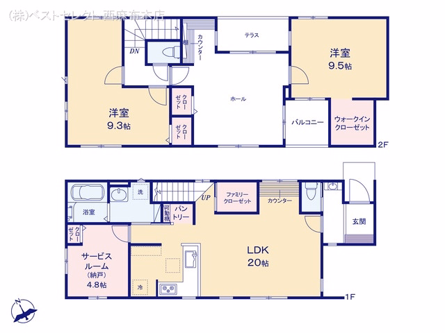 新築戸建て 練馬区関町南6期 2号棟 間取図