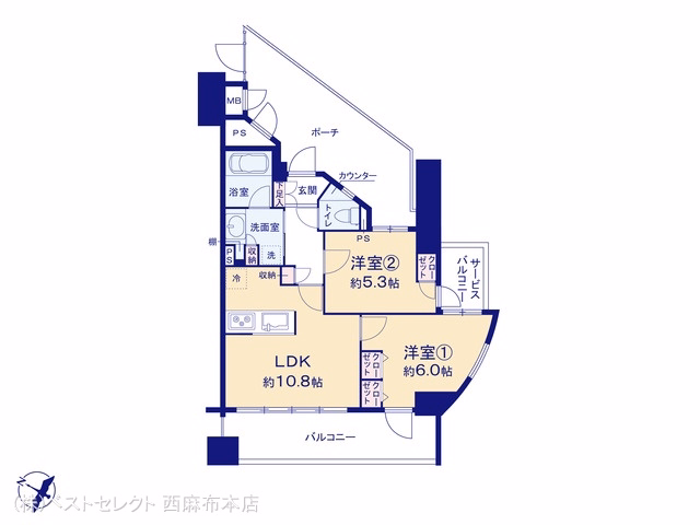 中古マンション マイキャッスル高井戸 間取図