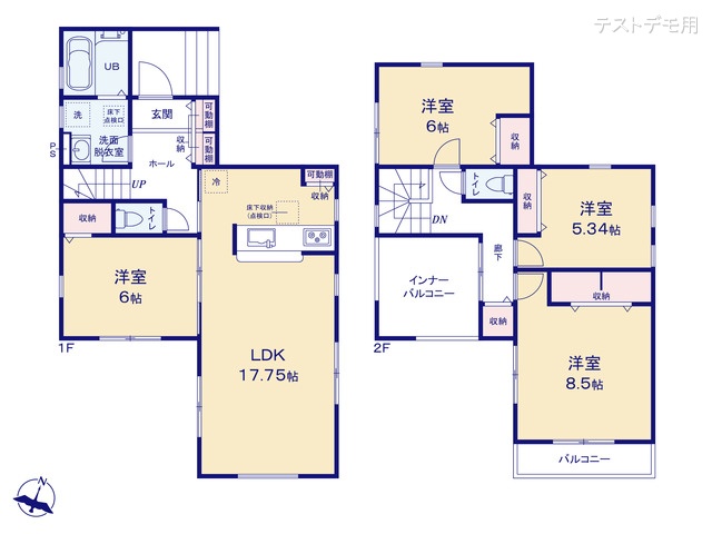 埼玉県さいたま市西区大字中野林の新築戸建て 4LDK間取図 ※図面と異なる場合は現況を優先
