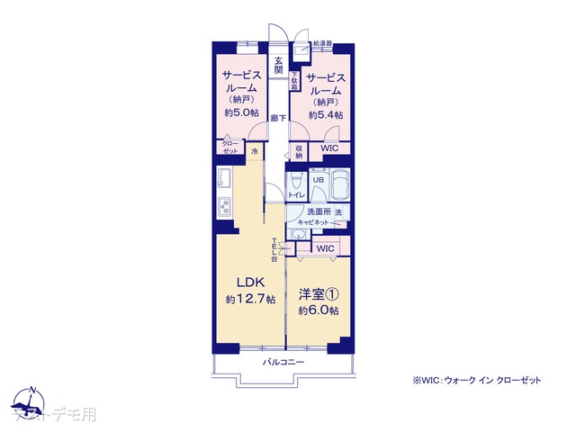 埼玉県さいたま市西区大字指扇のマンション『ライオンズマンション大宮指扇第2』 1SLDK間取図 ※図面と異なる場合は現況を優先