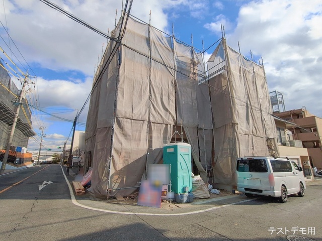 愛知県名古屋市名東区一社4丁目の新築戸建て上棟写真 2026年1月13日撮影