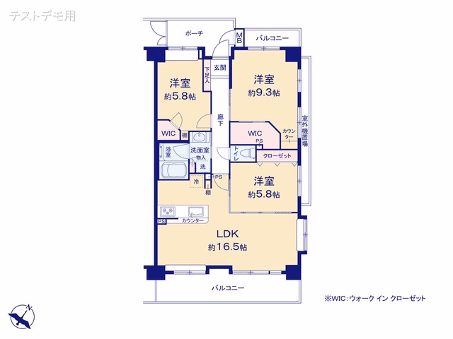 イトーピア川口元郷 間取図